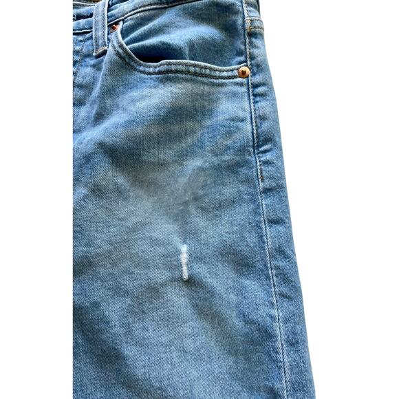 Levi’s Wedgie Fit Jeans Women's 28 Light Wash High-Rise Distressed Vintage - Picture 10 of 11